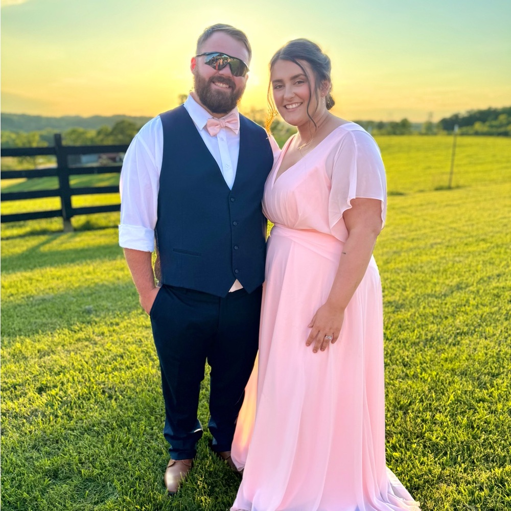 JJs House Pink Chiffon Dress